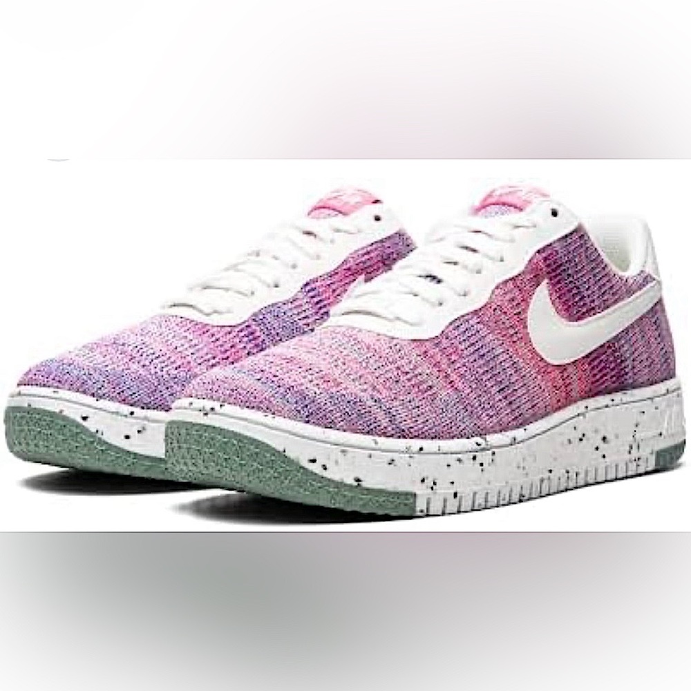 NIKE Pink and White Knit Sneakers - Picture 1 of 6